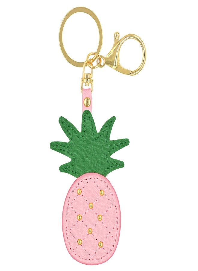 Great 1 Pink Pineapple Keychain Pendant Charm with Key Ring and Clasp - Keys, Cars, Handbags, Backpacks, Luggage, and Gifts - Image 1